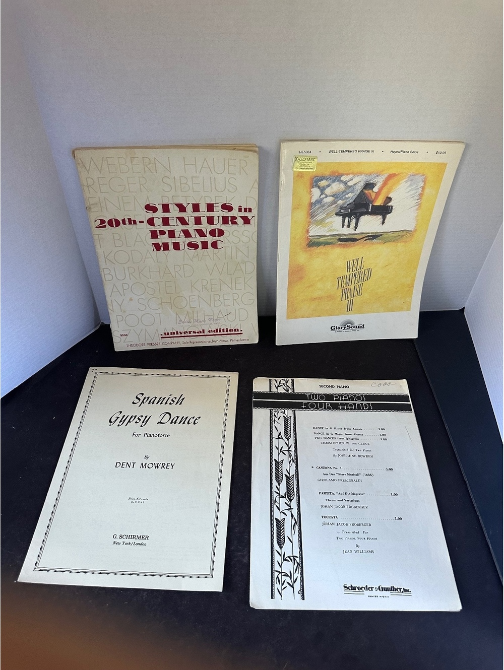 Vintage Piano Sheet Music Lot of 4 Books Mark Hayes Dent Mowrey